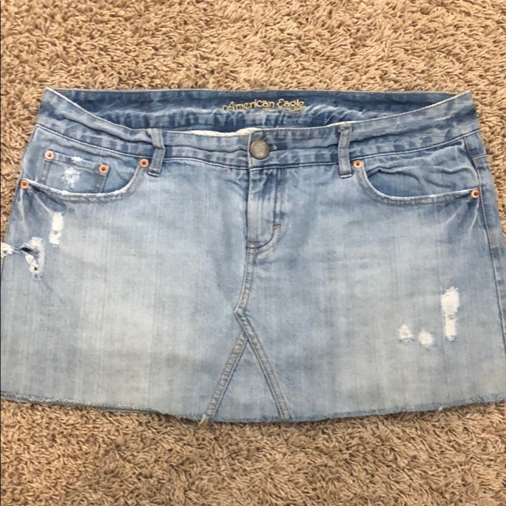 Jean mini skirt